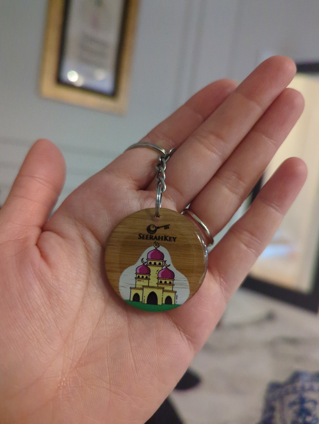 SeerahKey in a customer's hand